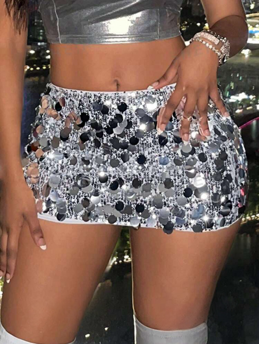 Sequin Mini Skirt