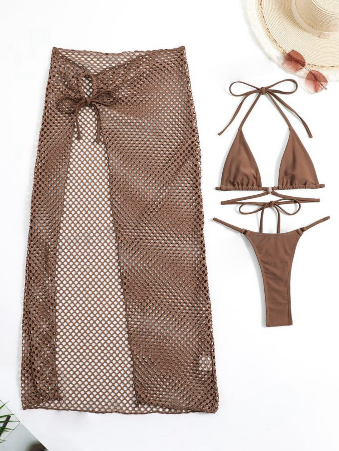 “Mocha” Three Piece Swimsuit